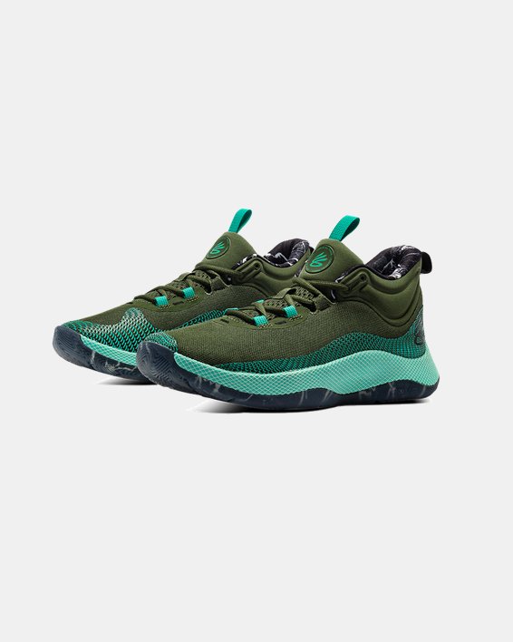 Unisex Curry HOVR™ Splash Basketball Shoes in Green image number 3